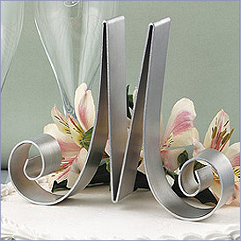 WEDDING Essentials Easy As 123 Monogram Letter Initial Cake Toppers