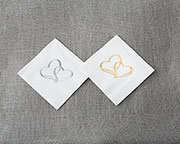 "Two Hearts 7" Cocktail Napkins"